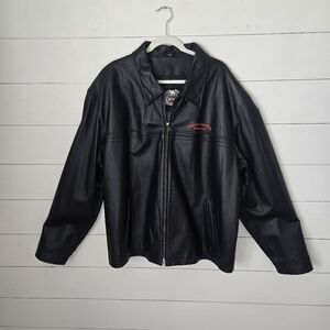 Harley-Davidson Black 100% Leather Motorcycles Jacket Men Sz XXXL